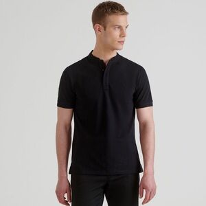 🆕 Liu Jo Black Men's mandarin collar slim fit polo size 3X Italian L11